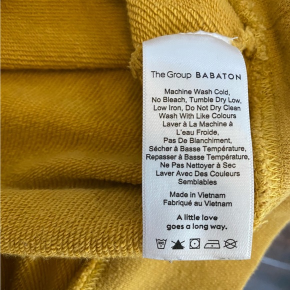 Aritzia The Group by Babaton Quarter Zip Cropped Sweater Mustard Yellow - XXS - Picture 5 of 6